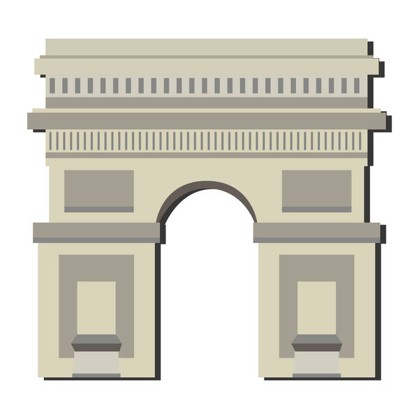 Isolated colored arch of triumph landmark Vector illustration