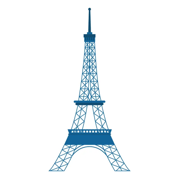 Isolée Icône Emblématique Tour Eiffel Illustration Vectorielle — Image vectorielle