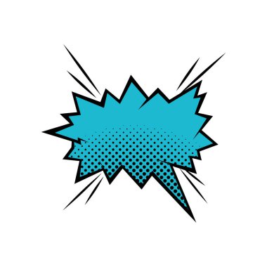 İzole edilmiş renkli boş çizgi roman balonu Vektör illüstrasyonuName