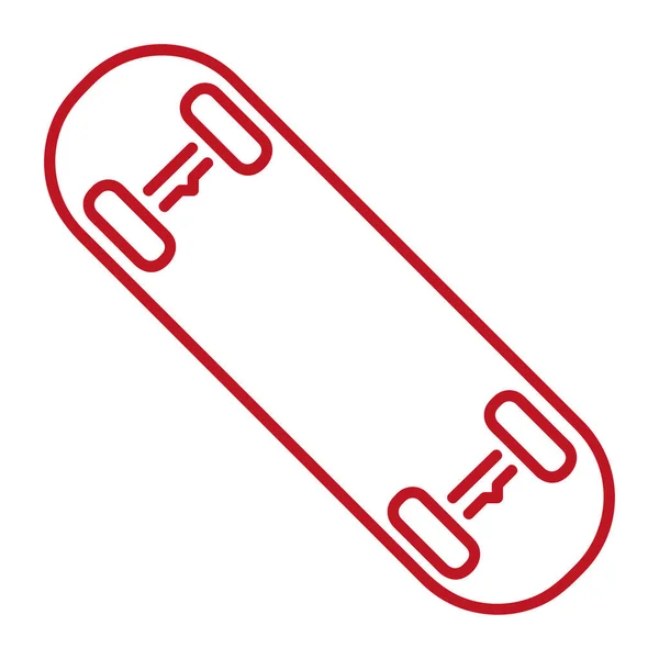 Ícone Skate Colorido Isolado Ilustração Vetorial Estilo Néon —  Vetores de Stock
