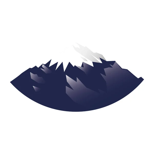 Vue Isolée Une Illustration Vectorielle Montagne — Image vectorielle