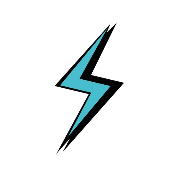 Isolated Colored Comic Thunder Icon Vector Illustration — Stock Vector