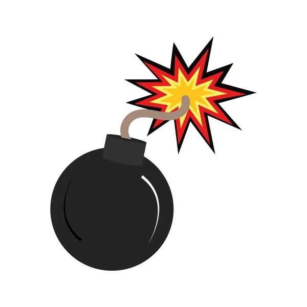 Icono Bomba Cómica Color Aislado Ilustración Vectorial — Vector de stock