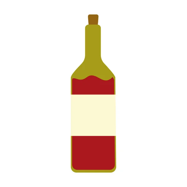 Icono Botella Vino Color Aislado Ilustración Vectorial — Vector de stock