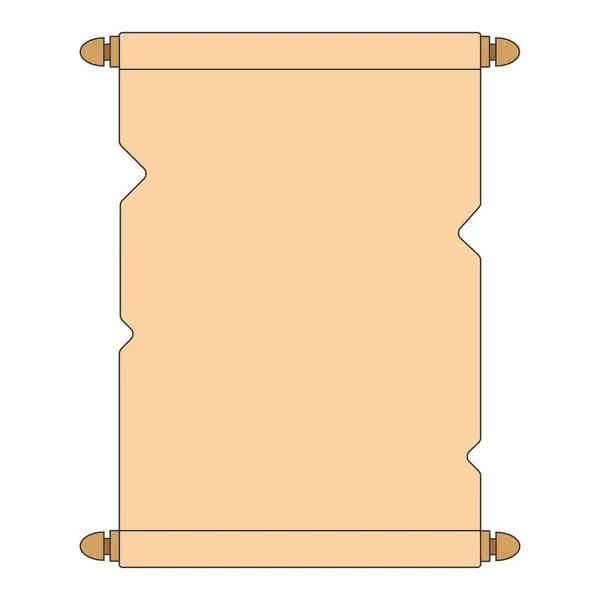 Isoliertes Farbiges Leeres Scroll Symbol Vektor Illustration — Stockvektor