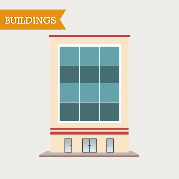 Imagen Icono Edificio Color Aislado Ilustración Vectorial — Vector de stock