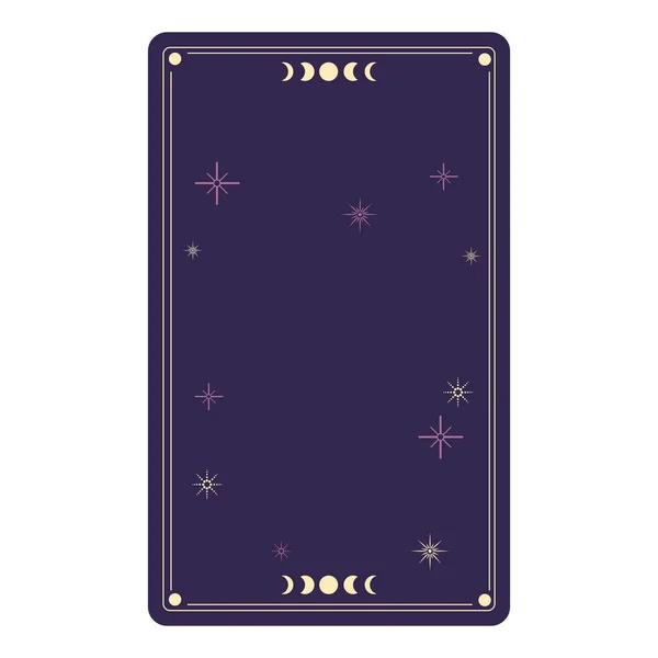 Vereinzelte Leere Sternzeichen Tarotkarte Vektor Illustration — Stockvektor