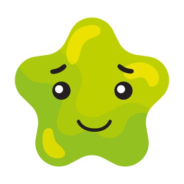 İzole edilmiş mutlu yıldız şekli emoji Vektör illüstrasyonu