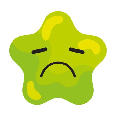 İzole edilmiş üzgün yıldız şekli emoji Vektör illüstrasyonuName