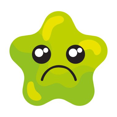 İzole edilmiş üzgün yıldız şekli emoji Vektör illüstrasyonuName