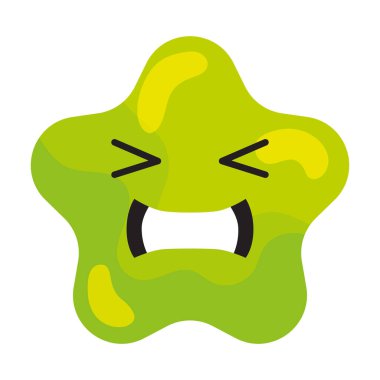 İzole edilmiş üzgün yıldız şekli emoji Vektör illüstrasyonuName