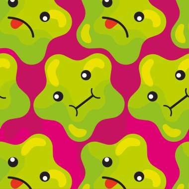 Yıldız şekli emojis Vektör illüstrasyonlu kusursuz desen arkaplanı