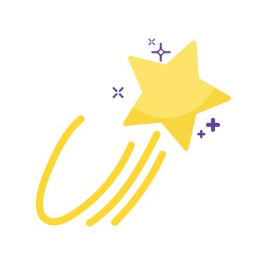 İzole edilmiş altın yıldız şekil ikonu Vektör illüstrasyonu