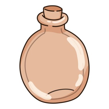 İzole edilmiş boş tek renkli kavanoz vektör illüstrasyonu