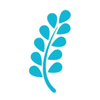 Defne yaprağı temsilciliğinin izole edilmiş silueti