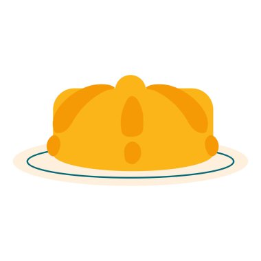 İzole edilmiş renkli geleneksel Meksika turta ikonu Vektör illüstrasyonu