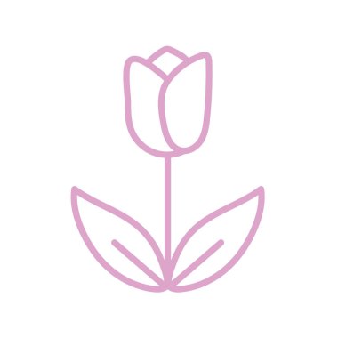 İzole çiçek ana hatları simge vektörü illüstrasyonuName