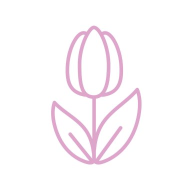 İzole çiçek ana hatları simge vektörü illüstrasyonuName