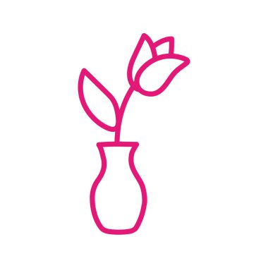 İzole çiçek ana hatları simge vektörü illüstrasyonuName