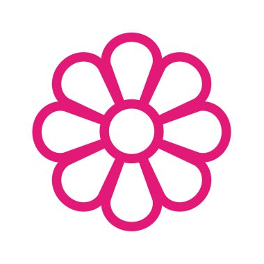 İzole çiçek ana hatları simge vektörü illüstrasyonuName