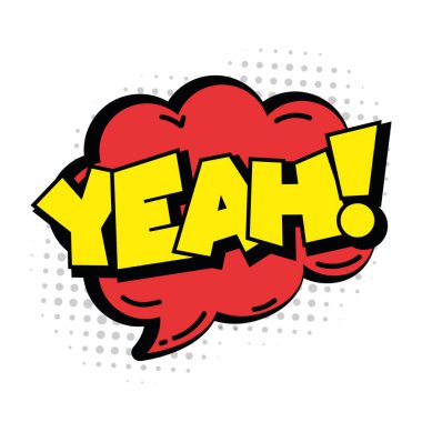 Renkli çizgi roman sohbet vektörü illüstrasyonu