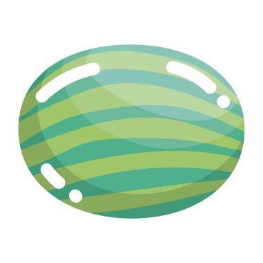 İzole edilmiş karpuz ikonu Sağlıklı gıda taşıyıcı illüstrasyonu