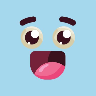 İzole edilmiş mutlu yüz ifadesi Vektör illüstrasyonuName