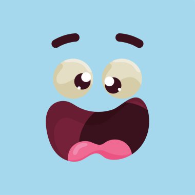 İzole edilmiş mutlu yüz ifadesi Vektör illüstrasyonuName