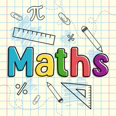 Matematik sınıfı konsepti arkaplan vektörü illüstrasyonu