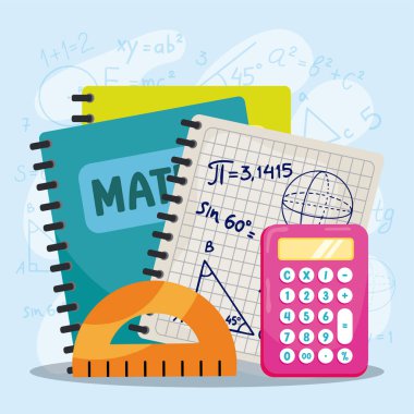 Matematik sınıfı konsepti arkaplan vektörü illüstrasyonu