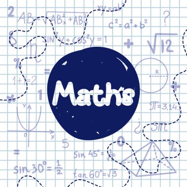 Matematik sınıfı konsepti arkaplan vektörü illüstrasyonu