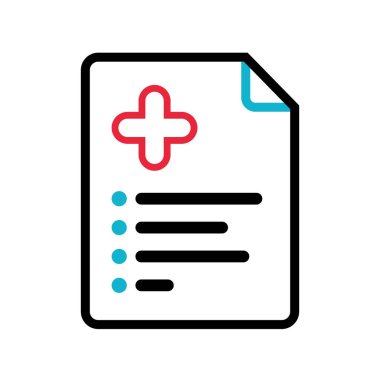 Tecrit edilmiş klinik geçmişi tıbbi ikonu Vektör illüstrasyonu