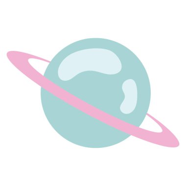 İzole gezegen ikonu astroloji kavramı Vektör illüstrasyonu