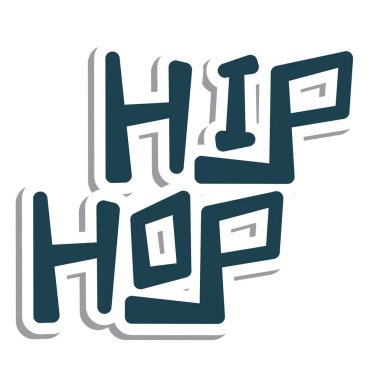 Renkli Hip Hop harf Vektör illüstrasyonu