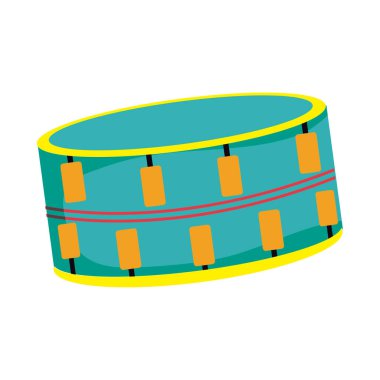 Renkli davul müzik enstrümanı Vektör illüstrasyonu