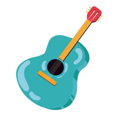 Renkli gitar enstrümanı Vector illüstrasyonuName