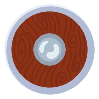 İzole edilmiş ortaçağ kalkan taslak ikonu Vektör illüstrasyonu