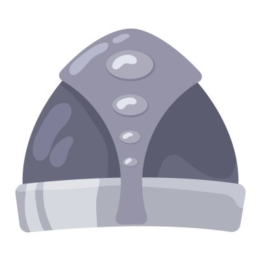 İzole edilmiş renkli Viking miğferi taslak ikonu Vektör illüstrasyonu