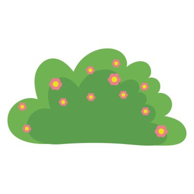 İzole edilmiş doğal çalı ikonu Vektör illüstrasyonu