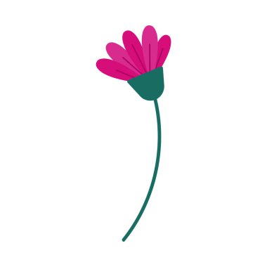 Ayrı renkte şirin çiçek ikonu Vektör illüstrasyonuName