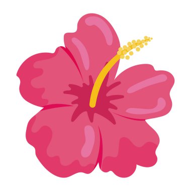 Ayrı renkte çiçek taslak ikonu Vektör illüstrasyonu