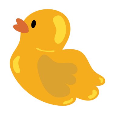 İzole edilmiş renkli plastik ördek vektör çizimi