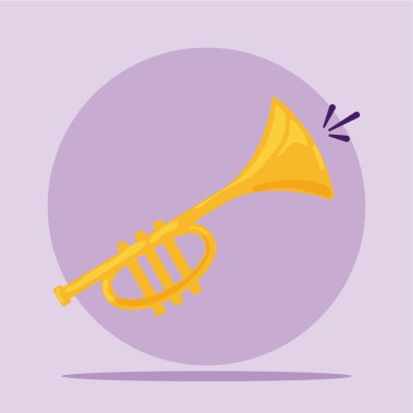 Isolated colored trumpet musical instrument icon Vector illustration