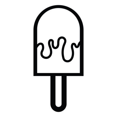 İzole edilmiş dondurma dondurma ikonu Vektör illüstrasyonu