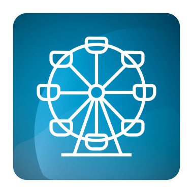 İzole edilmiş dönme dolap ikonu Vektör illüstrasyonu