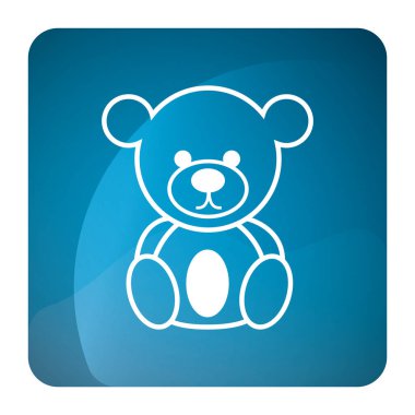 İzole edilmiş oyuncak ayı ikonu Vektör illüstrasyonu