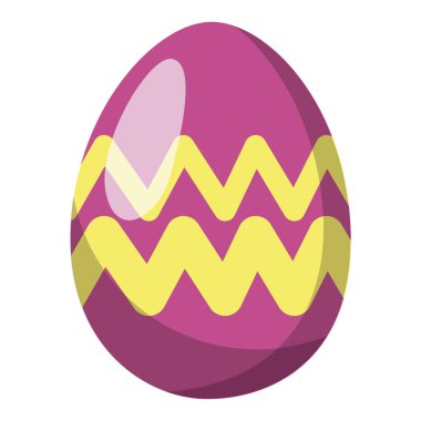 Renkli, gerçekçi paskalya yumurtası ikonu Vektör illüstrasyonu