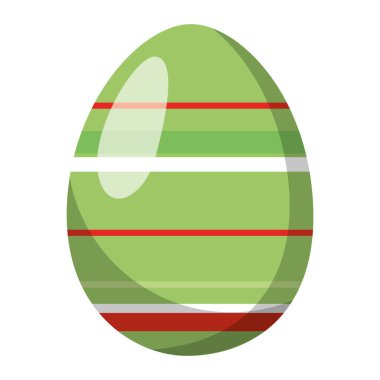 Renkli, gerçekçi paskalya yumurtası ikonu Vektör illüstrasyonu