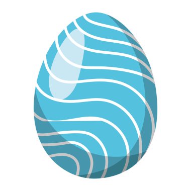 Renkli, gerçekçi paskalya yumurtası ikonu Vektör illüstrasyonu