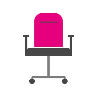 İzole ofis koltuğu ikonu Vektör illüstrasyonu